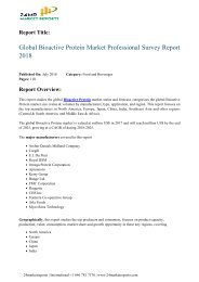 Global Bioactive Protein Market Professional Survey Report 2018