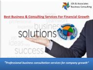 Professional business consulting services offered by the best business and management consultancy