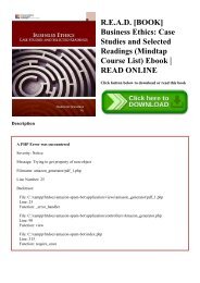 Business Ethics Case Studies and Selected Readings MindTap Course List
Epub-Ebook