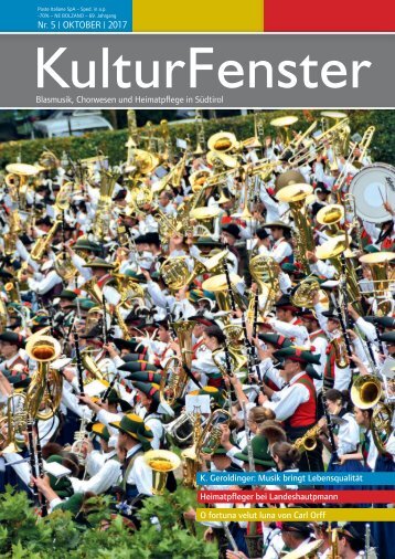Kulturfenster Nr. 05|2017 – Oktober 2017