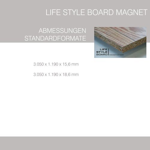 LIFE STYLE BOARD StoneLine Sortiment