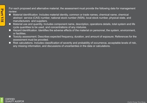 My Reading on ASQ CQA HB Part V Part 2