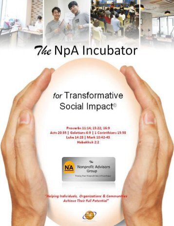 The NpA Incubator: Executive Summary & Start-Up Budget 2018