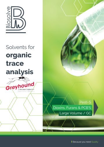 Biosolve Organic Trace Analyses Brochure
