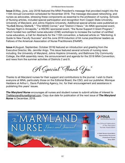 2018 Maryland Nurses Association Annual Convention