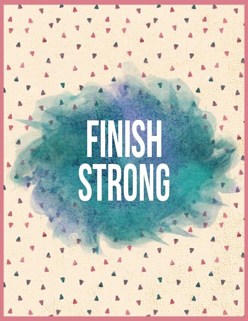 Finish Strong LETTER