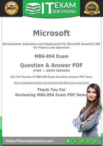 Prepare [2018] MB6-894 Dumps PDF Real MB6-894 Exam Questions