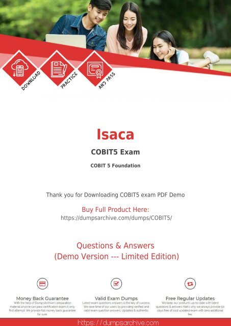 [Latest] Isaca COBIT5 Dumps PDF By DumpsArchive Latest COBIT5 Questions