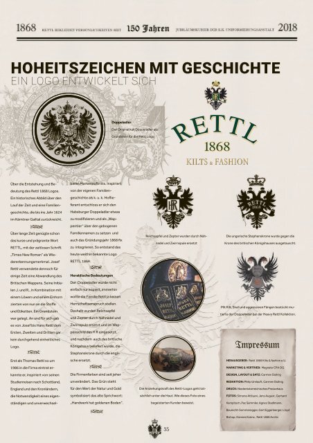 Jubiläums Kurier - 150 Jahre Rettl