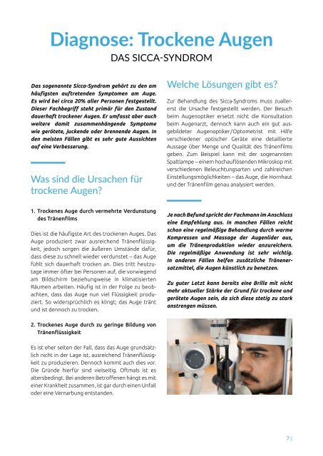 Sehenswert Magazin Herbst/Winter 2018/19 Brillen Wohlfart