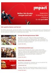 Newsletter 1 - IMPACT06 - Messe Graz