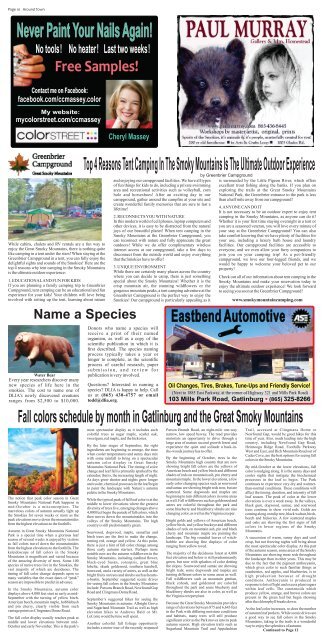 Smoky Mountains Around Town / October 2018 Issue