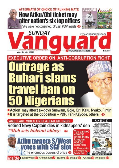 455px x 640px - 14102018- Outrage as Buhari slams travel ban on 50 Nigerians