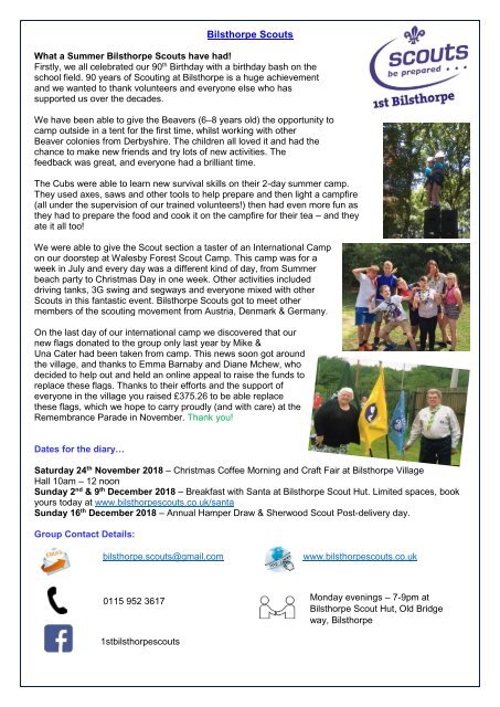 The Bilsthorpe Villager - October-November 2018