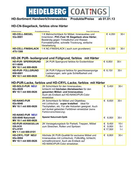 HD-CN-Siegellack, farblos ohne Härter - Pfalz-Lacke