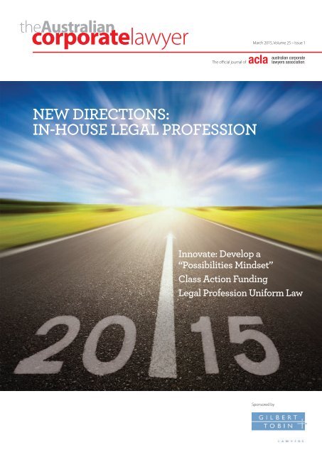 Australian Corporate Lawyer - Autumn 2015