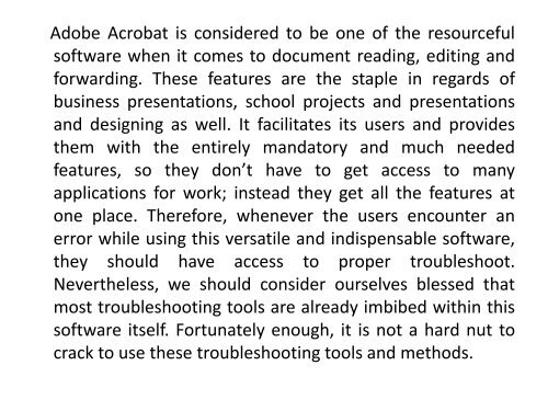 Troubleshooting Adobe Acrobat Application-converted