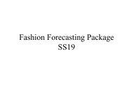 Fashion Forecasting Package