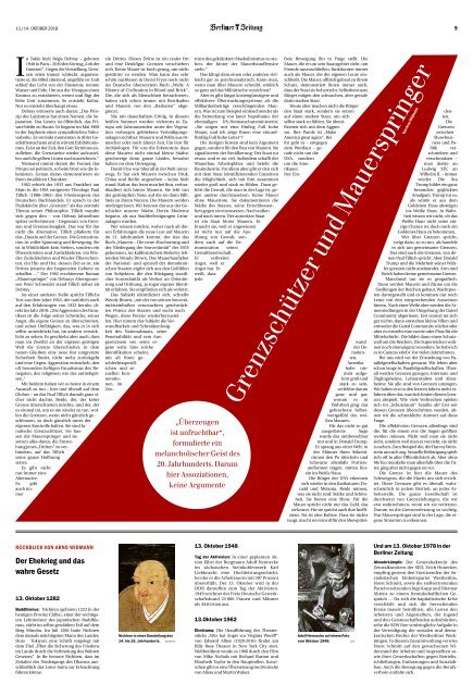 Berliner Zeitung 13./14.10.2018