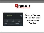 Steps to Remove the Bitdefender Anti-Phishing Toolbar