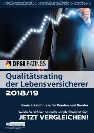 Qualitätsrating der Lebensversicherer 2018/19