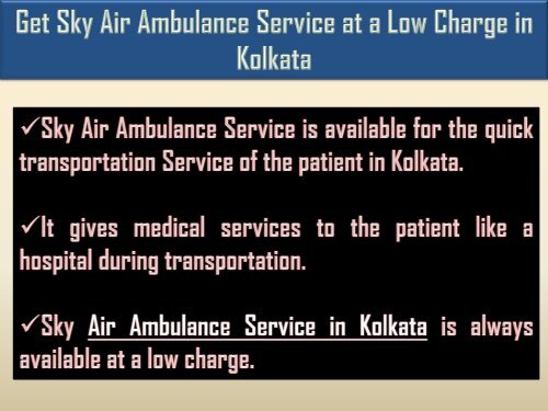 Get Sky Air Ambulance Service at a very Low Cost in Guwahati