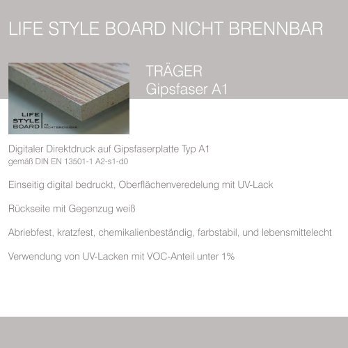 LIFE STYLE BOARD CoverLine Möbelbauplatten mit Digitaldruck