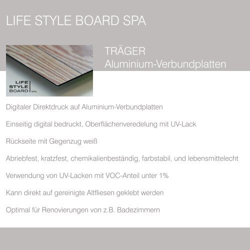 LIFE STYLE BOARD CoverLine Möbelbauplatten mit Digitaldruck