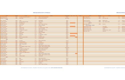 Programme billetterie 1819 - Aperçu