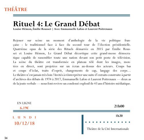 Programme billetterie 1819 - Aperçu