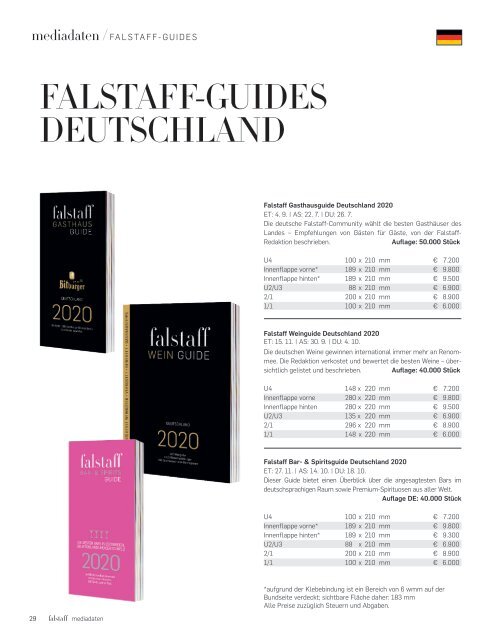 Falstaff Mediadaten 2019