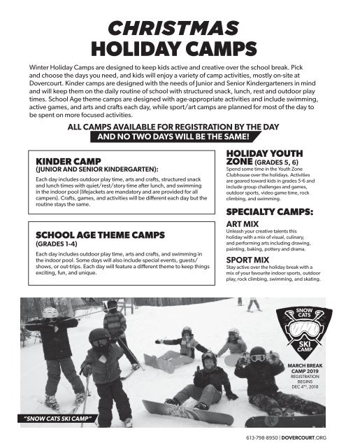 Dovercourt Winter Camps 2018-2019