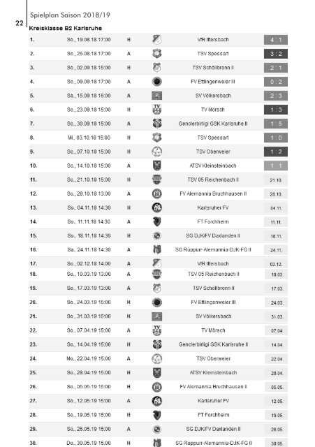 TSV Palmbach Saison 18-19 Heft 5