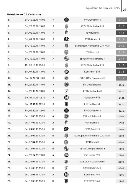 TSV Palmbach Saison 18-19 Heft 5