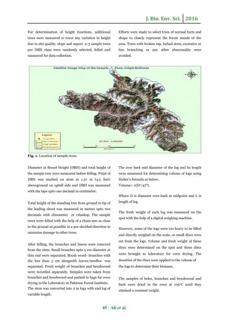 Development of allometric equation for biomass estimation of Cedrus deodara in dry temperate forests of Northern Pakistan