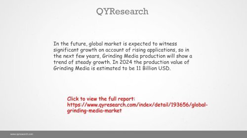 Global Grinding Media market will be 9000.91 million USD in 2024
