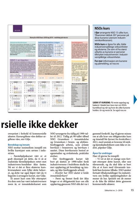 Sikkerhet nr 3. / 2018 opplæring