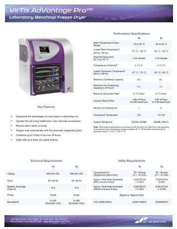 Broschüre VirTis AdVantage Pro