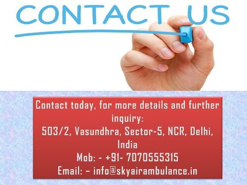 Get Sky Air Ambulance Service with A to Z Medical Tool in Mumbai