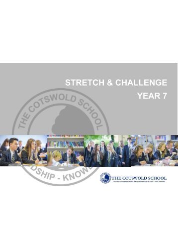 Stretch and Challenge - Year 7