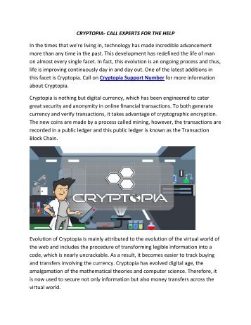 cryptopia support number