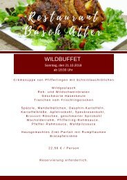 Wildbuffet, Gänsebuffet, Schnitzelbuffet 2018 PDF