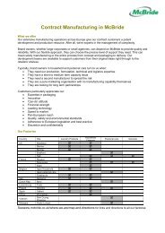 Contract Manufacturing In McBride Feb 2011