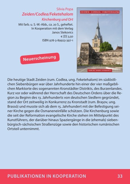 Verlagsverzeichnis des Deutschen Kulturforums östliches Europa 2019