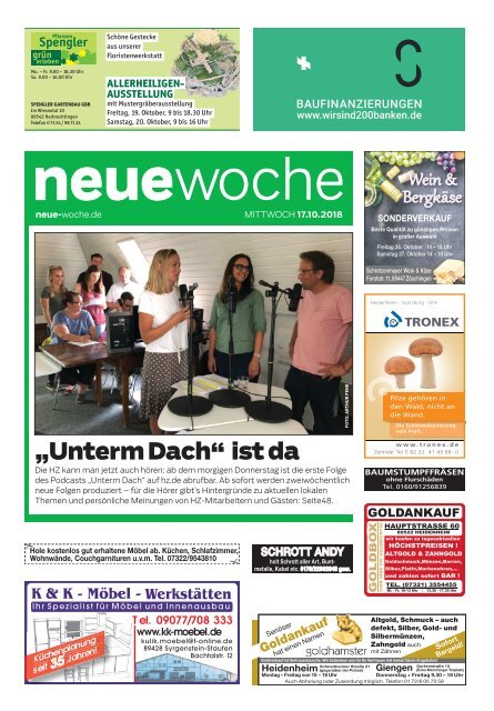 17.10.2018 Neue Woche