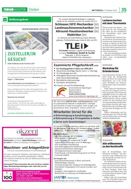 17.10.2018 Neue Woche