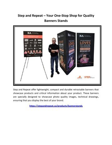 Step and Repeat - Your One-Stop Shop for Quality Banners Stands