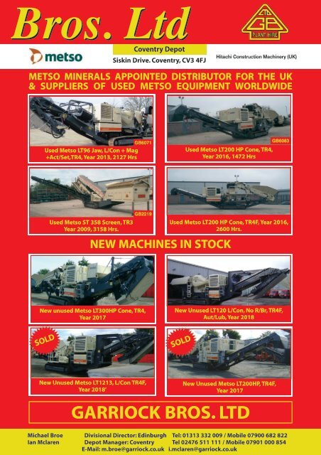 Construction Plant World 18th October 2018