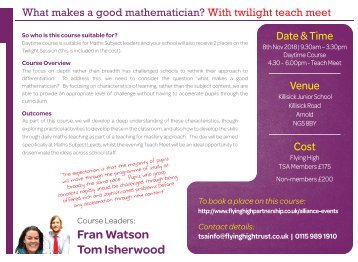 081118 FHT WHAT MAKES A GOOD MATHEMATICIAN WITH TTMEET