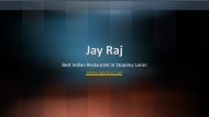 Jay Raj - Best Indian Restaurant & Takeaway in Stopsley